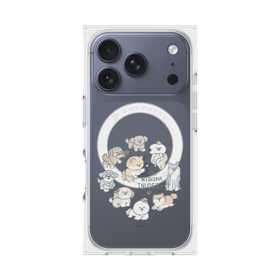 Premium Square Case with MagSafe［ Hello, It's Dog - All Together - Clear ］