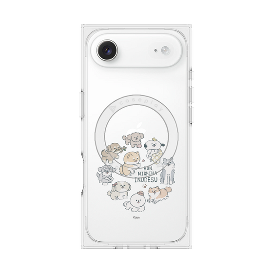 Premium Square Case with MagSafe［ Hello, It's Dog - All Together - Clear ］