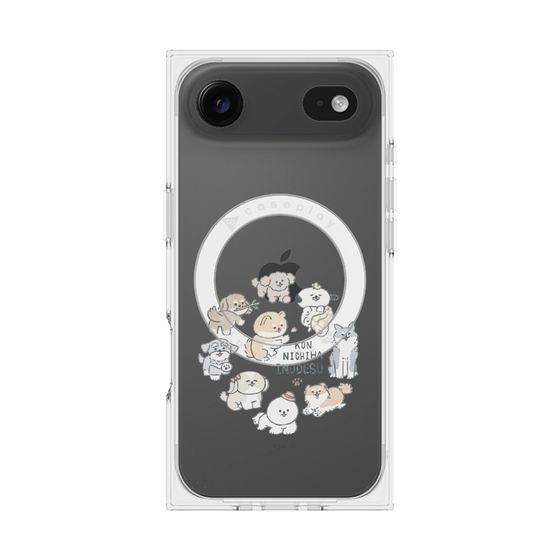Premium Square Case with MagSafe［ Hello, It's Dog - All Together - Clear ］