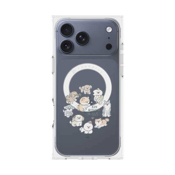 Premium Square Case with MagSafe［ Hello, It's Dog - All Together - Clear ］