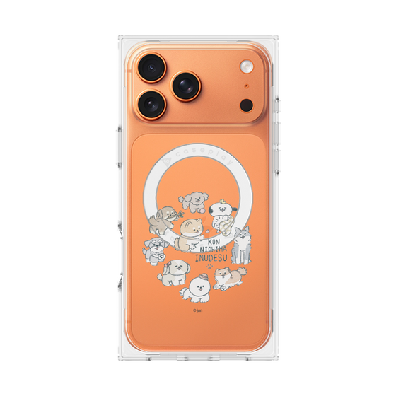 Premium Square Case with MagSafe［ Hello, It's Dog - All Together - Clear ］