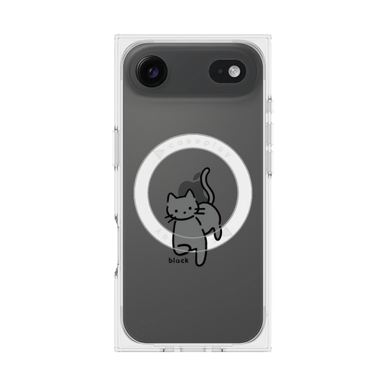 Premium Square Case with MagSafe［ Original - CASEPLAY Cat - black ］