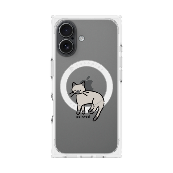 Premium Square Case with MagSafe［ Original - CASEPLAY Cat - pointed ］