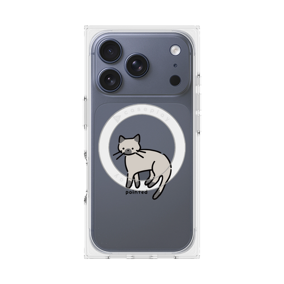 Premium Square Case with MagSafe［ Original - CASEPLAY Cat - pointed ］