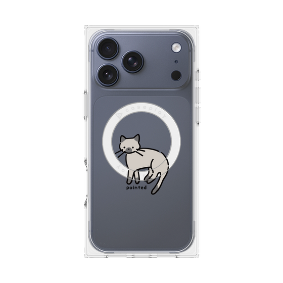 Premium Square Case with MagSafe［ Original - CASEPLAY Cat - pointed ］