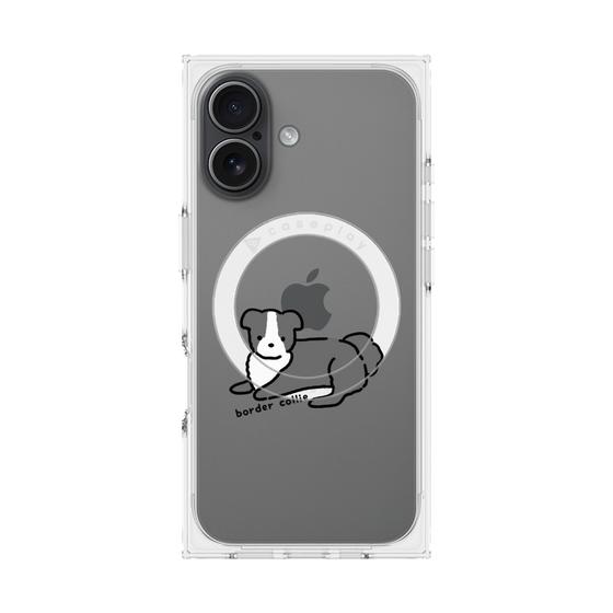 Premium Square Case with MagSafe［ Original - CASEPLAY Dog - border collie ］