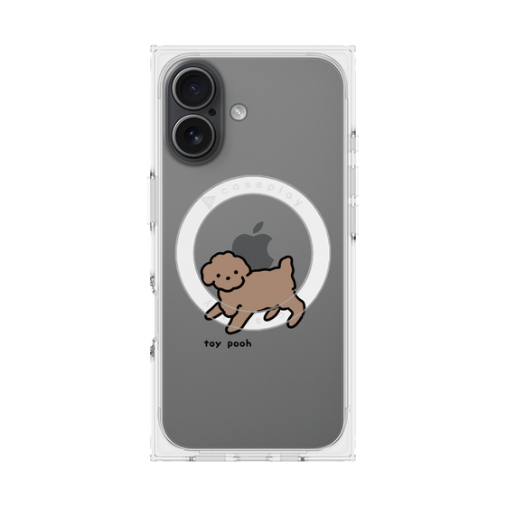 Premium Square Case with MagSafe［ Original - CASEPLAY Dog - Toy Pooh ］