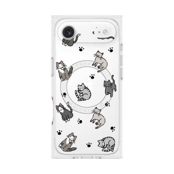 Premium Square Case with MagSafe［ Original - CASEPLAY Cat All-over Pattern - color ］