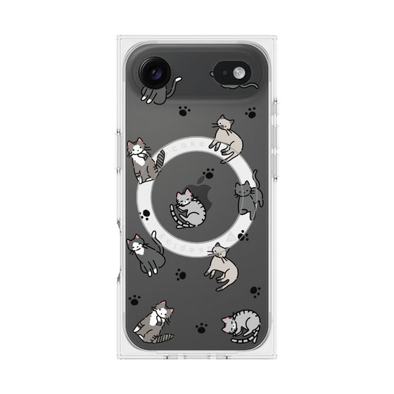 Premium Square Case with MagSafe［ Original - CASEPLAY Cat All-over Pattern - color ］