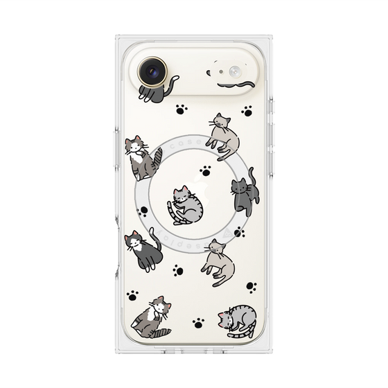 Premium Square Case with MagSafe［ Original - CASEPLAY Cat All-over Pattern - color ］