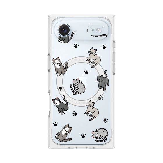 Premium Square Case with MagSafe［ Original - CASEPLAY Cat All-over Pattern - color ］