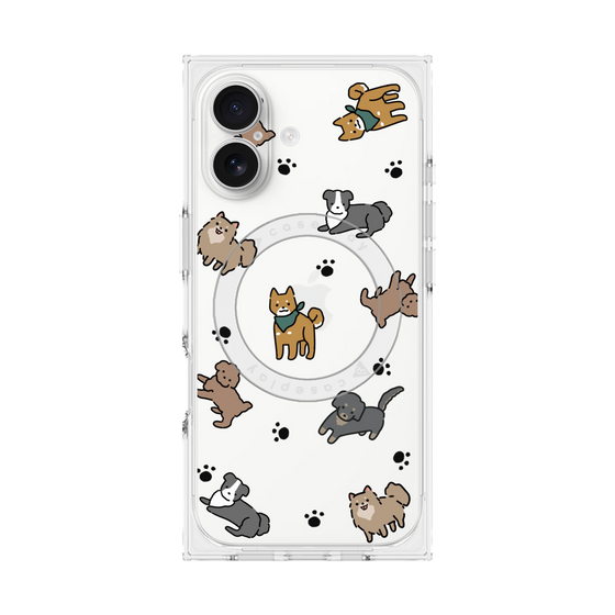 Premium Square Case with MagSafe［ Original - CASEPLAY Dog All-over Pattern - color ］