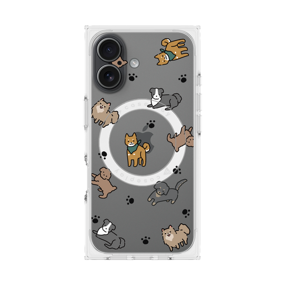 Premium Square Case with MagSafe［ Original - CASEPLAY Dog All-over Pattern - color ］