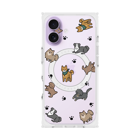 Premium Square Case with MagSafe［ Original - CASEPLAY Dog All-over Pattern - color ］