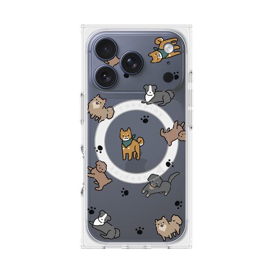 Premium Square Case with MagSafe［ Original - CASEPLAY Dog All-over Pattern - color ］