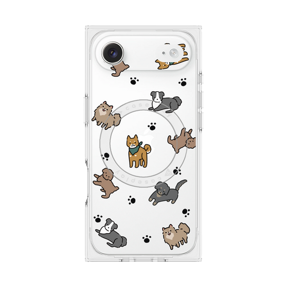 Premium Square Case with MagSafe［ Original - CASEPLAY Dog All-over Pattern - color ］