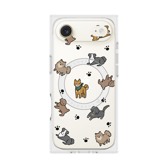 Premium Square Case with MagSafe［ Original - CASEPLAY Dog All-over Pattern - color ］