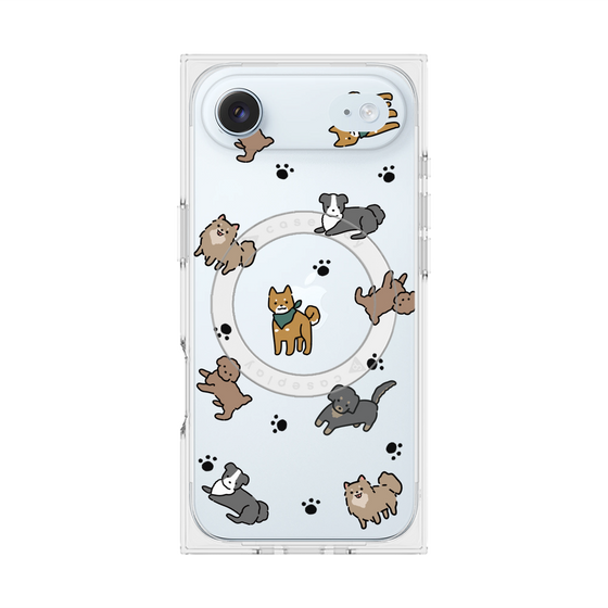 Premium Square Case with MagSafe［ Original - CASEPLAY Dog All-over Pattern - color ］