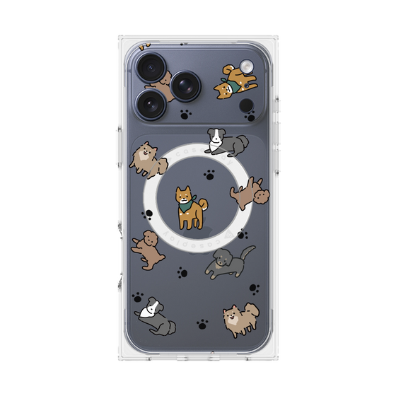 Premium Square Case with MagSafe［ Original - CASEPLAY Dog All-over Pattern - color ］