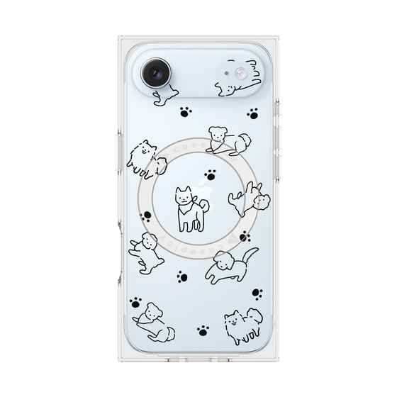 Premium Square Case with MagSafe［ Original - CASEPLAY Dog All-over Pattern - black ］