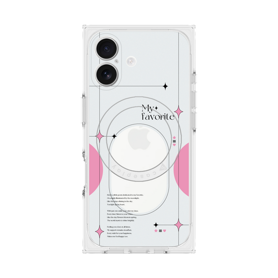 Premium Square Case with MagSafe［ Original - Instax Case - Pink ］