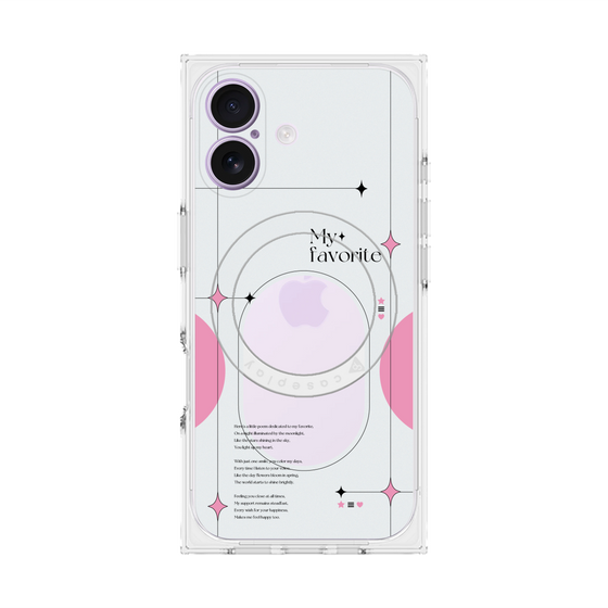 Premium Square Case with MagSafe［ Original - Instax Case - Pink ］