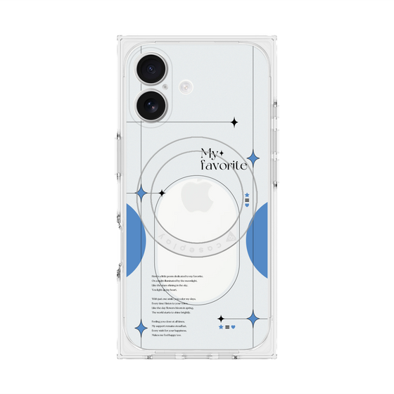 Premium Square Case with MagSafe［ Original - Instax Case - Blue ］