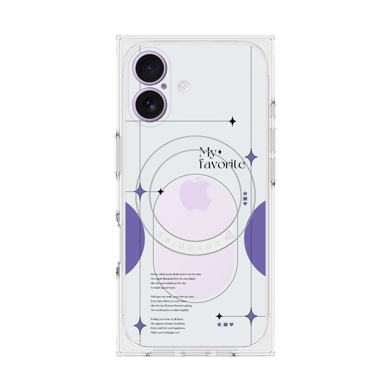 Premium Square Case with MagSafe［ Original - Instax Case - Purple ］