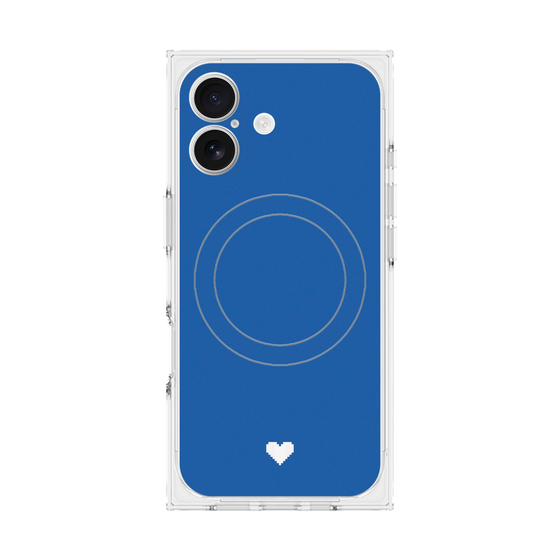 Premium Square Case with MagSafe［ Original - Favorite Color Heart - Blue ］