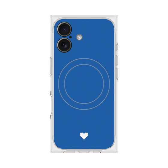 Premium Square Case with MagSafe［ Original - Favorite Color Heart - Blue ］