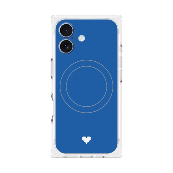 Premium Square Case with MagSafe［ Original - Favorite Color Heart - Blue ］