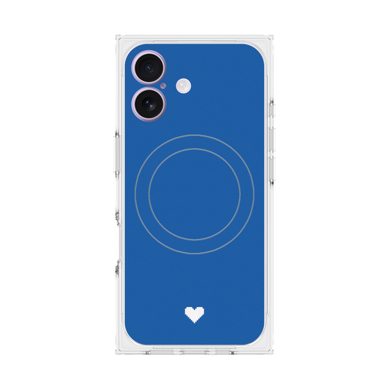 Premium Square Case with MagSafe［ Original - Favorite Color Heart - Blue ］