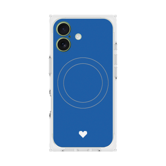 Premium Square Case with MagSafe［ Original - Favorite Color Heart - Blue ］