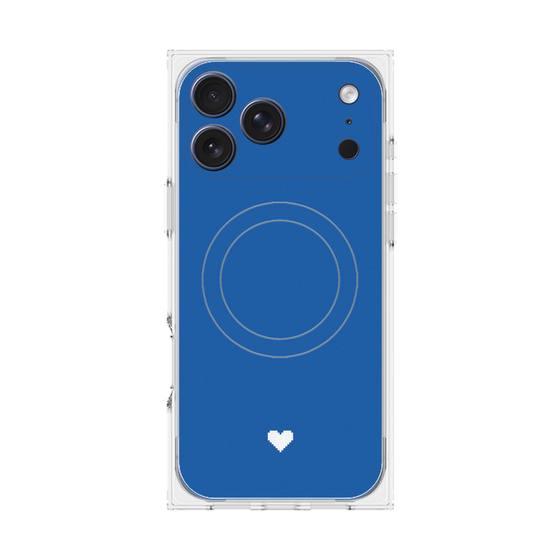Premium Square Case with MagSafe［ Original - Favorite Color Heart - Blue ］