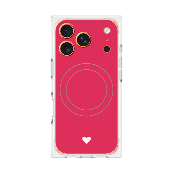Premium Square Case with MagSafe［ Original - Favorite Color Heart - Red ］