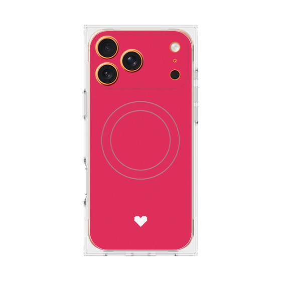 Premium Square Case with MagSafe［ Original - Favorite Color Heart - Red ］