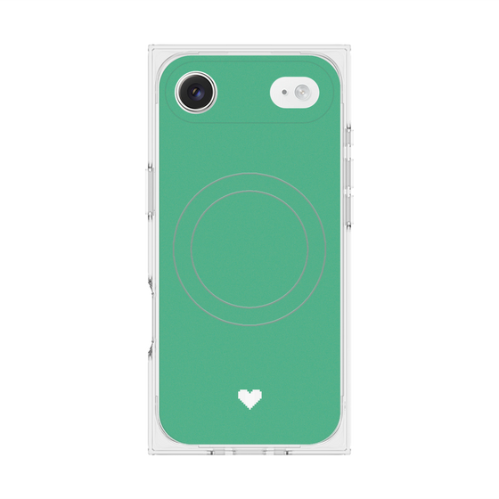 Premium Square Case with MagSafe［ Original - Favorite Color Heart - Green ］