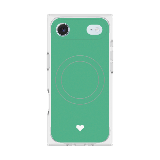 Premium Square Case with MagSafe［ Original - Favorite Color Heart - Green ］