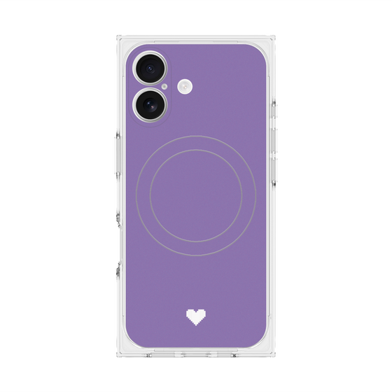 Premium Square Case with MagSafe［ Original - Favorite Color Heart - Purple ］