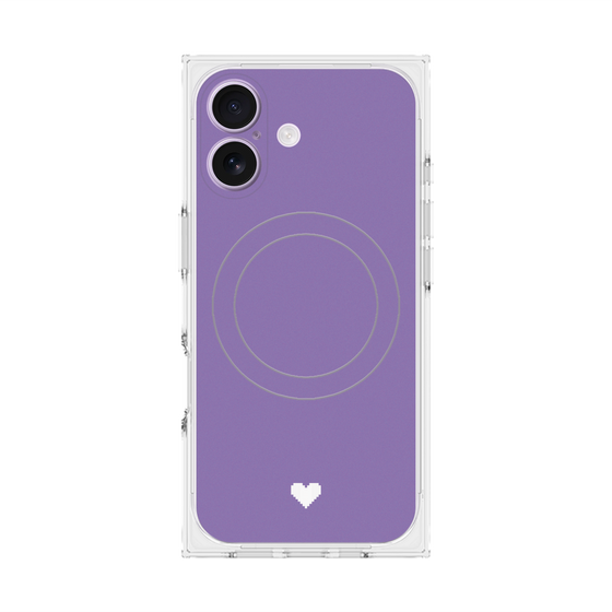 Premium Square Case with MagSafe［ Original - Favorite Color Heart - Purple ］
