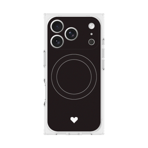 Premium Square Case with MagSafe［ Original - Favorite Color Heart - Black ］
