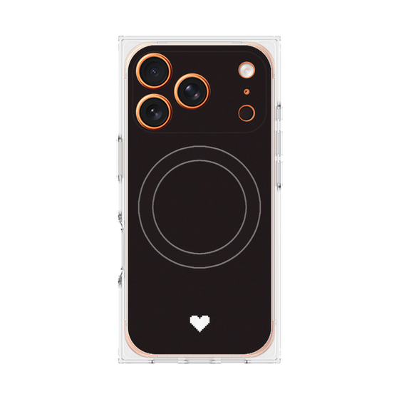 Premium Square Case with MagSafe［ Original - Favorite Color Heart - Black ］