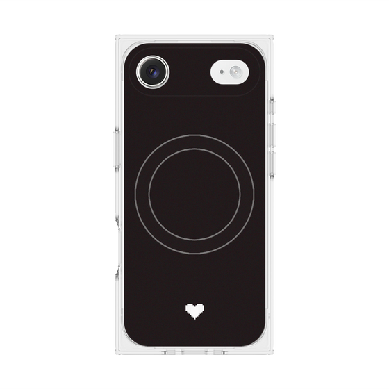 Premium Square Case with MagSafe［ Original - Favorite Color Heart - Black ］