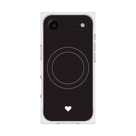 Premium Square Case with MagSafe［ Original - Favorite Color Heart - Black ］