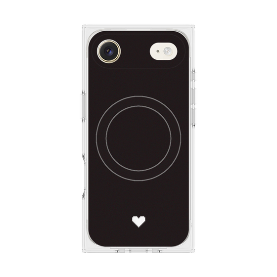 Premium Square Case with MagSafe［ Original - Favorite Color Heart - Black ］