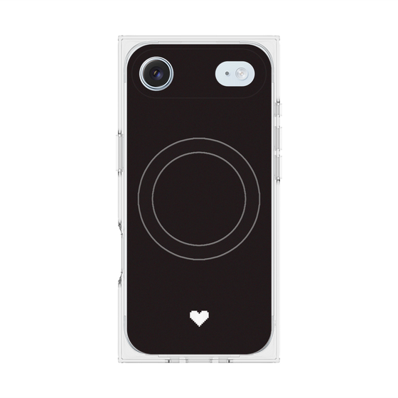 Premium Square Case with MagSafe［ Original - Favorite Color Heart - Black ］