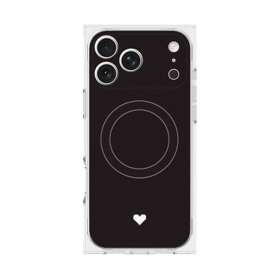 Premium Square Case with MagSafe［ Original - Favorite Color Heart - Black ］