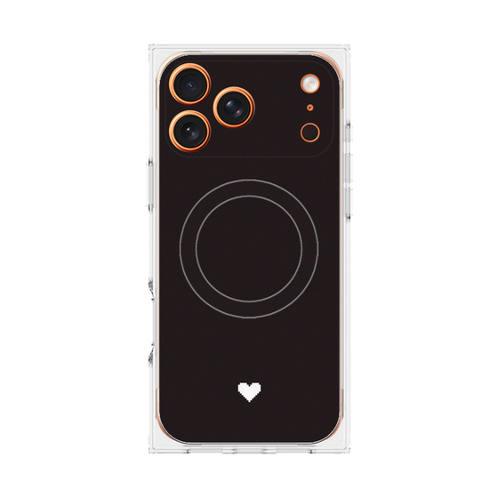 Premium Square Case with MagSafe［ Original - Favorite Color Heart - Black ］