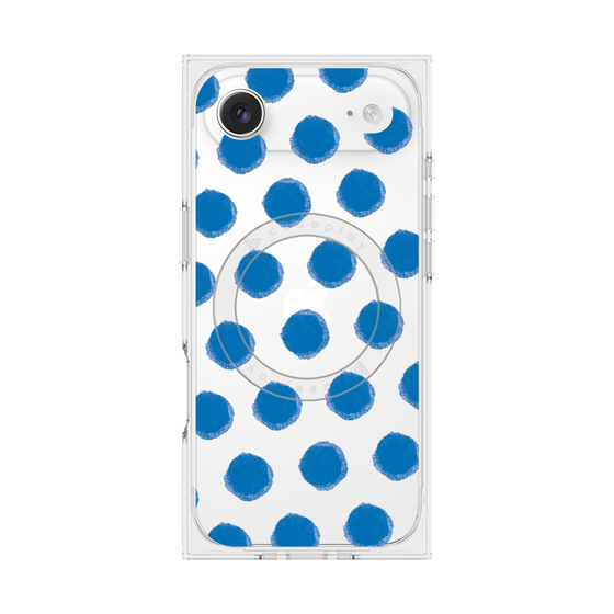 Premium Square Case with MagSafe［ Original - Favorite Color Polka Dots - Blue ］