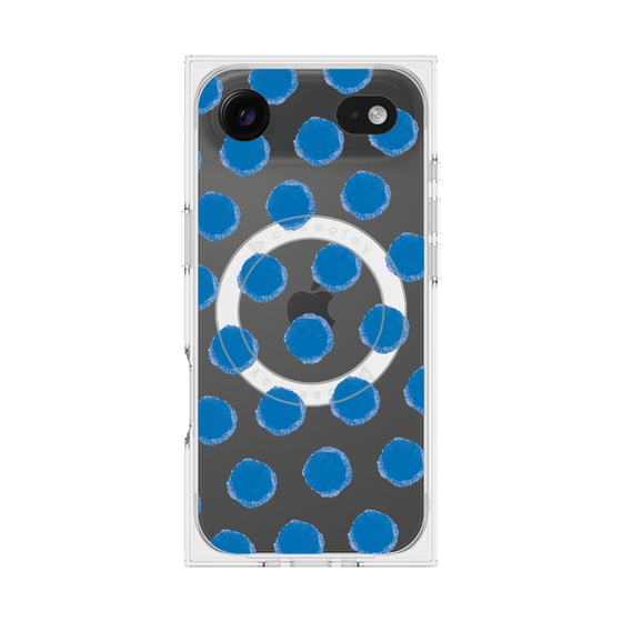 Premium Square Case with MagSafe［ Original - Favorite Color Polka Dots - Blue ］